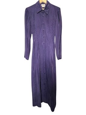 Coldwater Creek Faux Suede Purple Modest Maxi Dress
